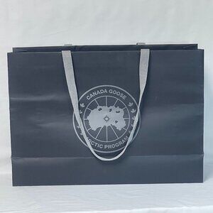 Canada Goose Large Paper Shopping Gift Bag - Black & Gray - New